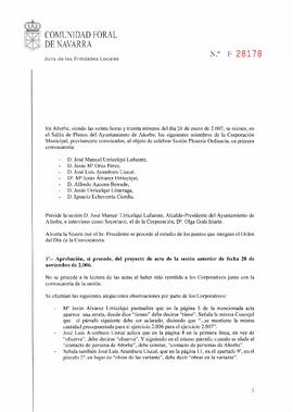 Actas de Sesiones del año 2007