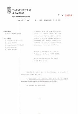 Actas de Sesiones del año 1993